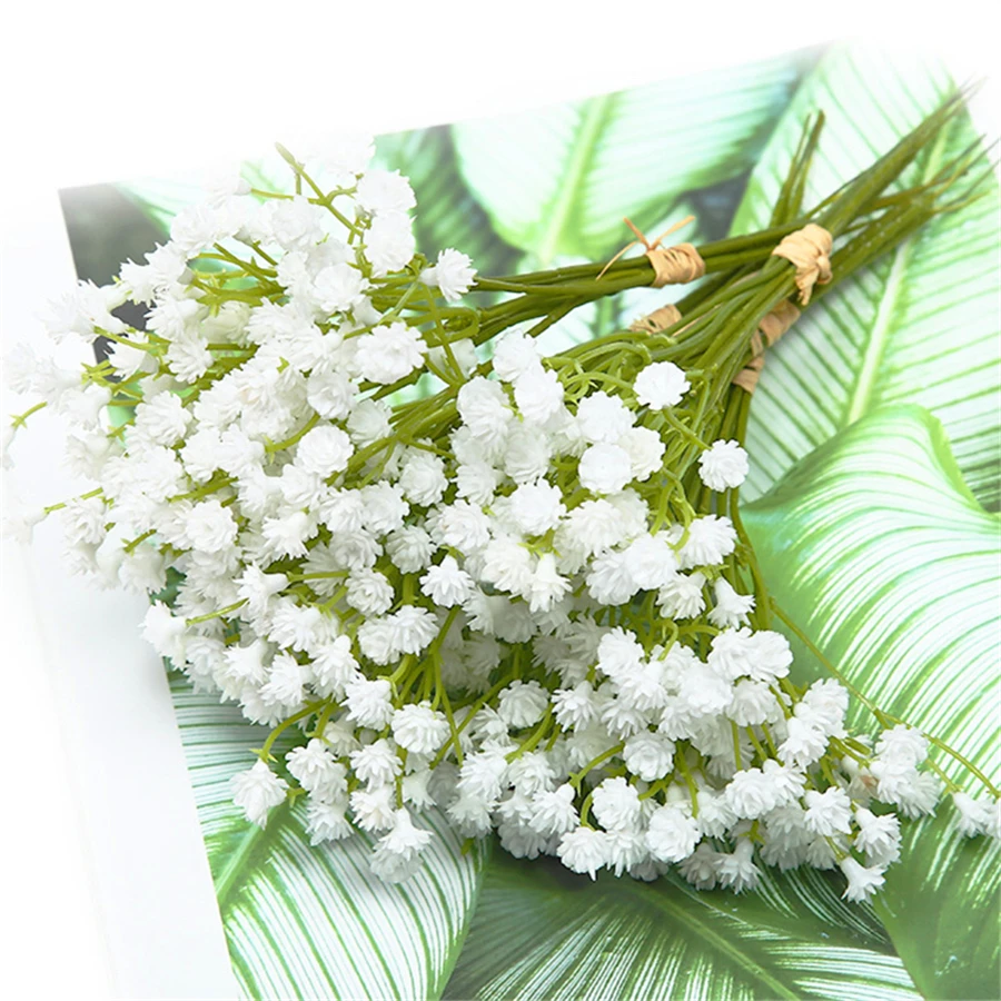 1 шт./лот искусственные Гипсофилы цветы Букеты белые детские дышащие