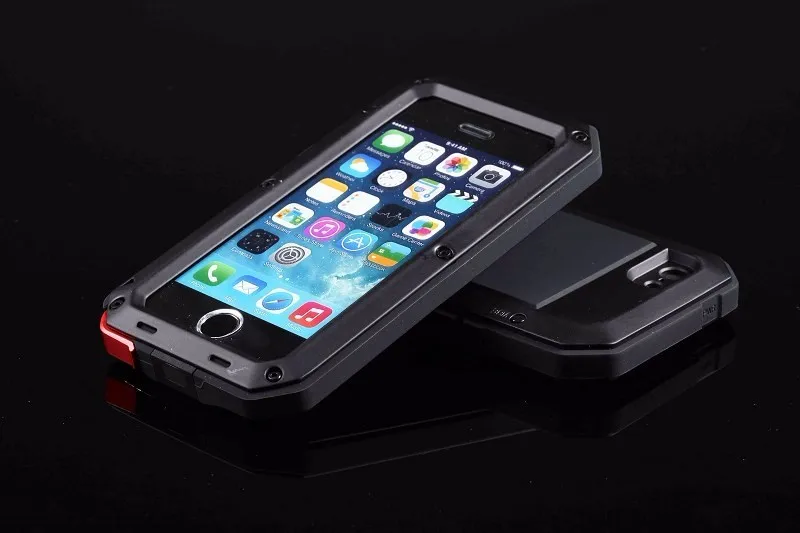 Роскошный противоударный металлический чехол Doom для iPhone X XS Max 8 7 6 6S Plus 5 5S SE с алюминиевым корпусом для телефона Gorilla glass