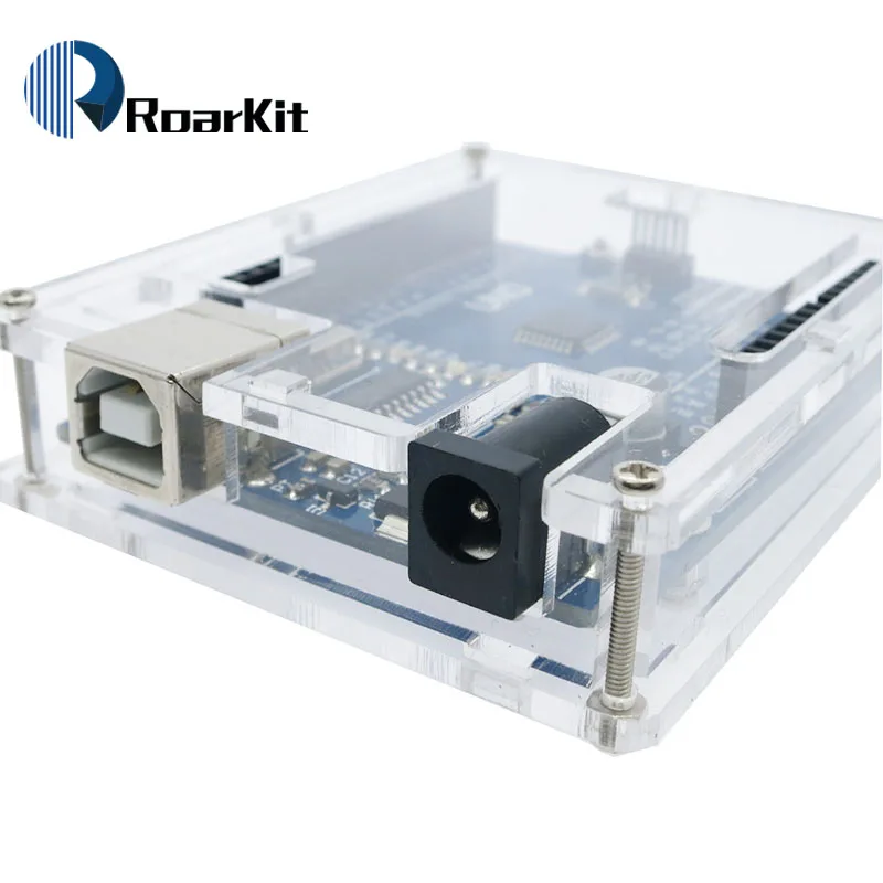 Один набор Прозрачный чехол для Arduino UNO R3