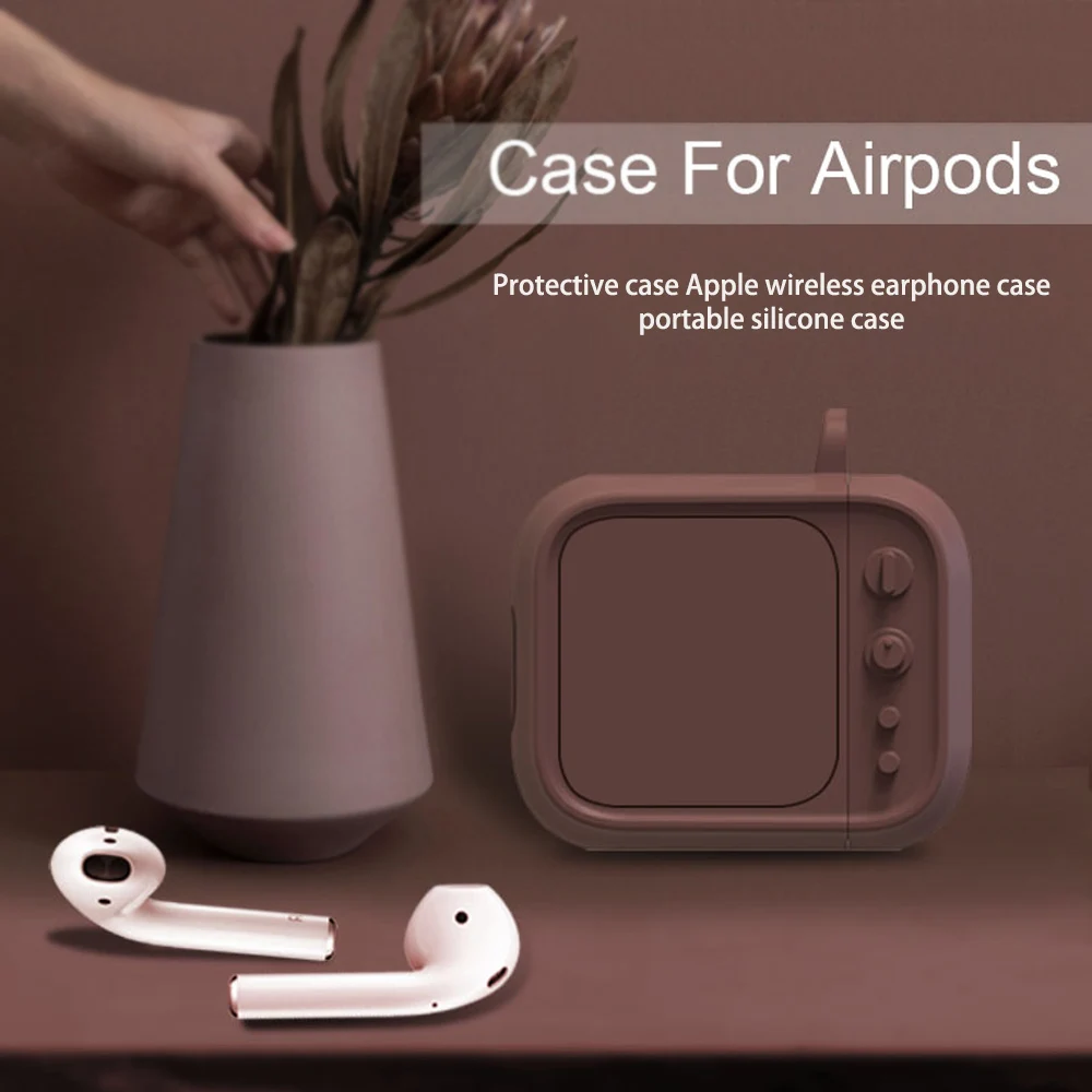 Мягкий силиконовый чехол PORTEFEUILLE для Apple Airpods противоударный AirPods Ультратонкий