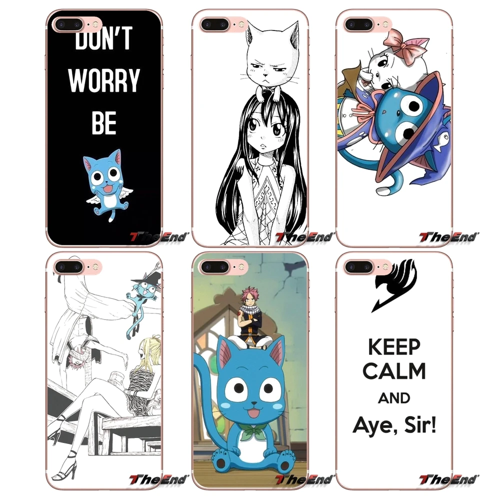 Силиконовый чехол из ТПУ для Huawei G7 G8 Ascend P7 P8 P9 Lite Honor 4C 5X 5C 6X Mate 7 8 9 Y3 Y5 Y6 II Pro Fairy Tail Happy