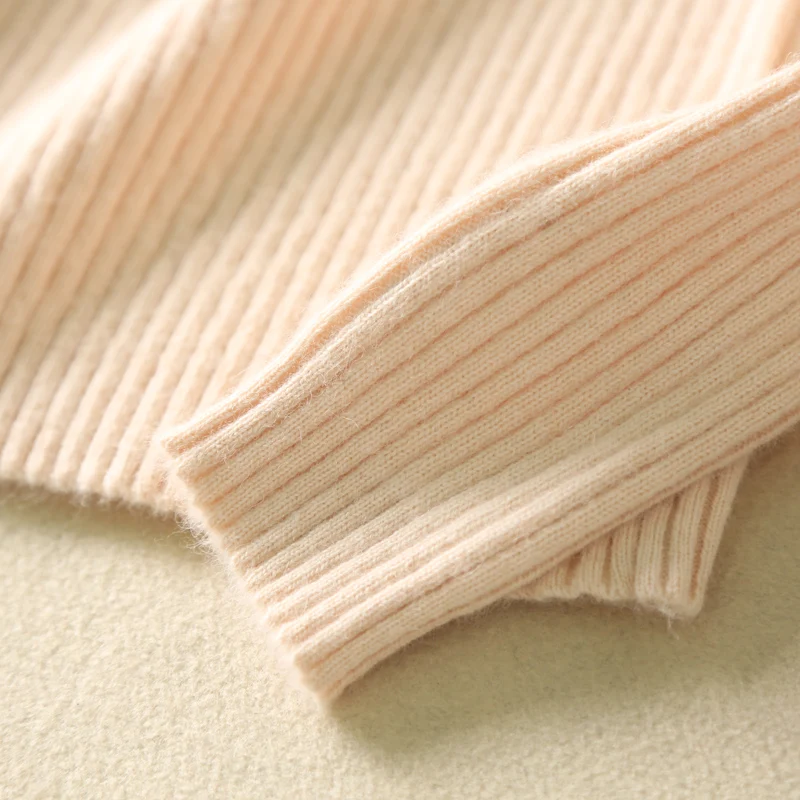 Качественный зимний свитер женский с высоким воротником из 100% чистого кашемира