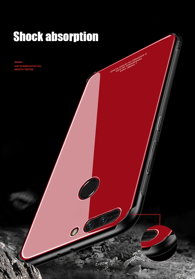 MAKAVO для huawei Honor 8 Pro Чехол, роскошная задняя крышка из закаленного стекла, гибридный противоударный чехол, жесткий корпус для huawei Honor V9