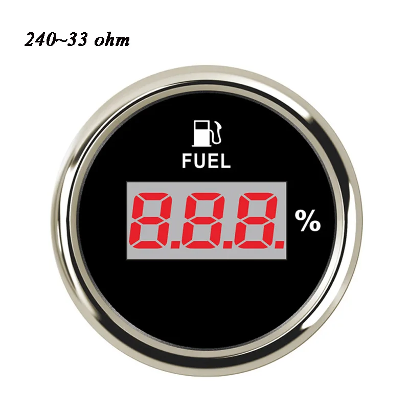 Red light 240-33ohm 52 мм красный Poiter датчик уровня топлива метр масляный бак Индикатор уровня подходит для автомобиля Грузовик Лодка мотоцикл датчик уровня топлива - Цвет: Red light 240-33ohm