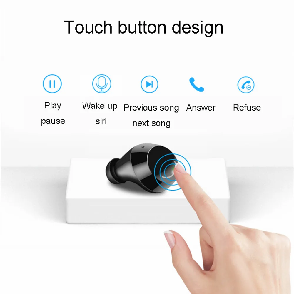 TWS Bluetooth 5 0 наушники беспроводные стерео HIFI гарнитура водонепроницаемые IPX5 для