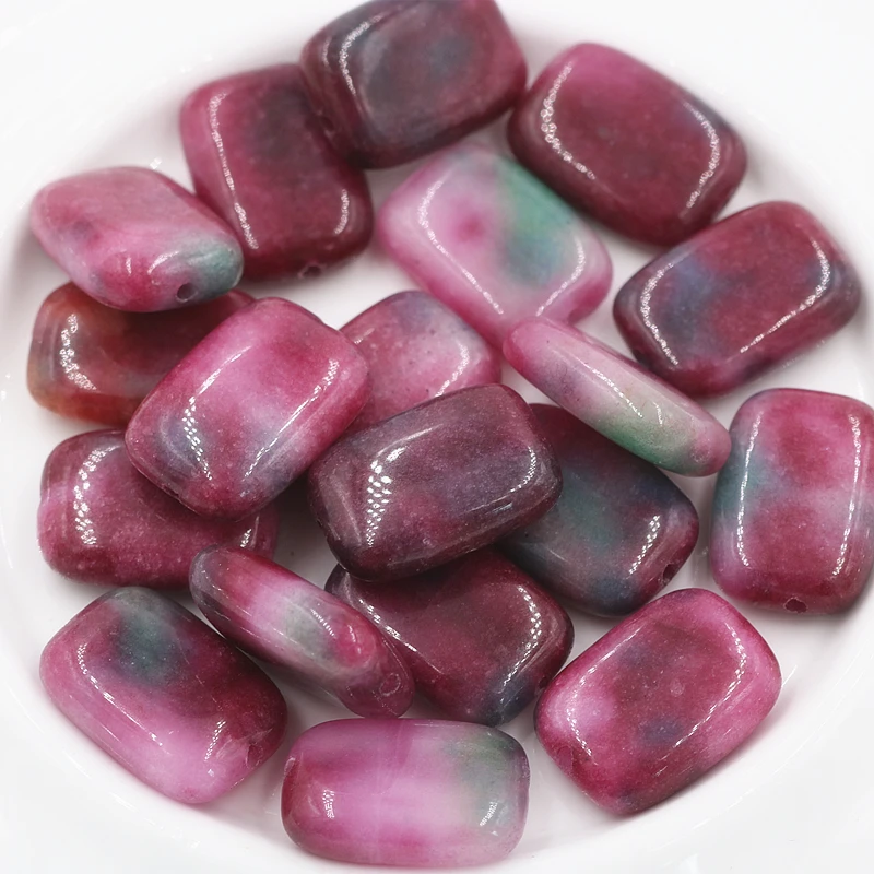 10 шт./лот прямоугольные бусины из натурального Персидского камня фиолетового и