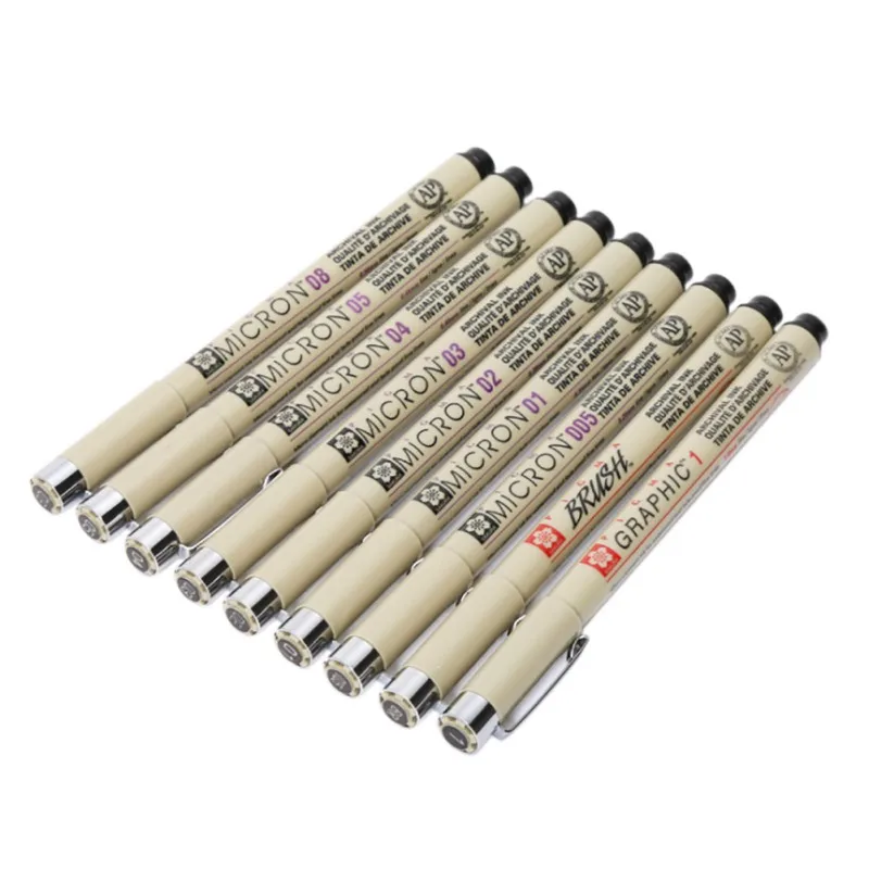 1 шт. мягкая кисть для рисования Neelde ручка набросков Pigma Micron 005 01 02 03 04 05 08 0