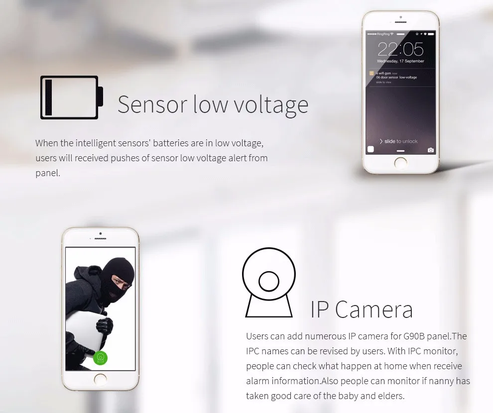 Yobangбезопасности сенсорная клавиатура wifi GSM домашняя система безопасности Android IOS приложение wifi ip-камера PIR датчик движения магнитный датчик обнаружения двери сенсор