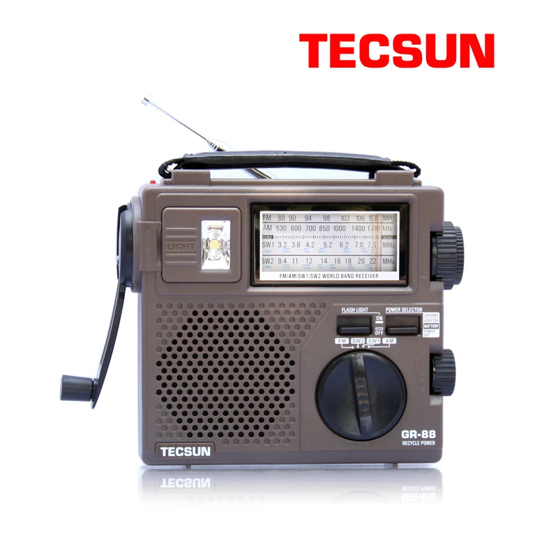 TECSUN GR 88 88P цифровой радиоприемник аварийный светильник радио &quotДинамо&quot Ручной