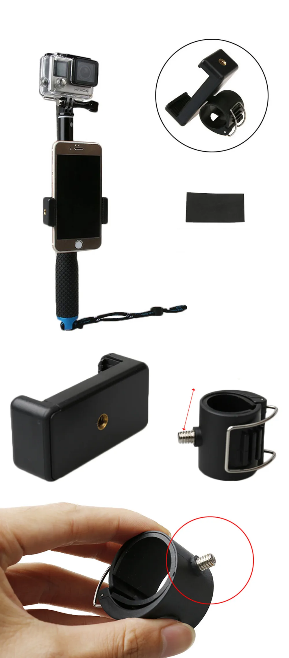 Go Pro 7 8 монопод Palo селфи палка Штатив для GoPro Hero 7 6 5 ручной селфи Pau De Selfie для Xiaomi Yi Eken Sjcam Dji Osmo