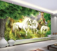 self adhesive 3d unicorn forest 025 wall paper mural wall print decal wall murals