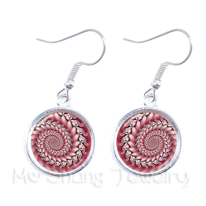 Mandala Drop Earrings Beautiful Flowers Glass Cabochon For Women Charm Jewelry Creative Gift | Украшения и аксессуары
