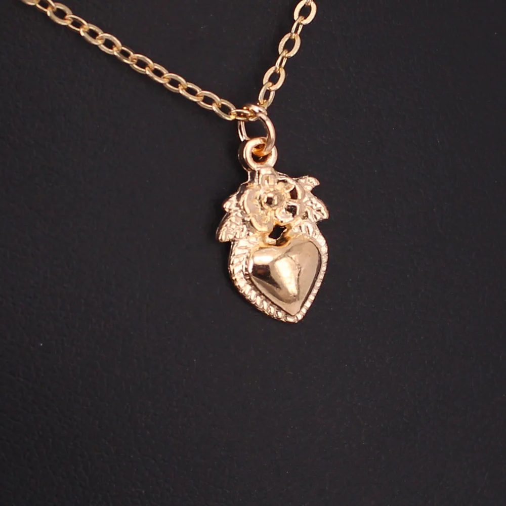 Ожерелье с подвеской в виде сердца из розового золота hzew | Украшения и аксессуары