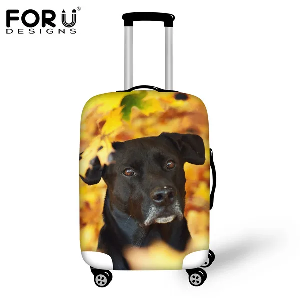H1876M FORUDESIGNS/Эластичные аксессуары для путешествий, милый 3D принт с животными, собаками, багаж, защитный чехол для 18-30 дюймов, костюм, чехол, дождевик - Цвет: H1876M