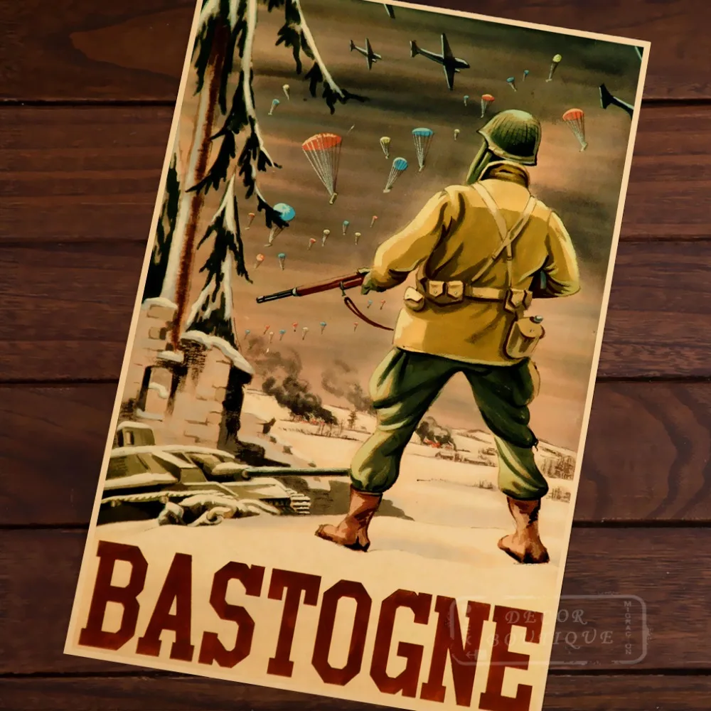Allied propaganda War BASTOGNE WW2 Классическая Картина на холсте Ретро ВИНТАЖНЫЙ ПЛАКАТ из крафт-бумаги DIY настенный домашний бар Декор подарок