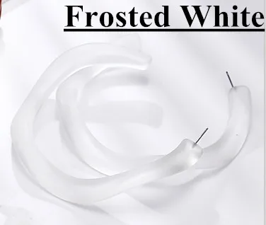 B StyleFrosted White FishSheep, новинка, массивные прозрачные акриловые геометрические большие висячие серьги для женщин Za, длинные висячие серьги с круглой цепочкой - Окраска металла: B StyleFrosted White