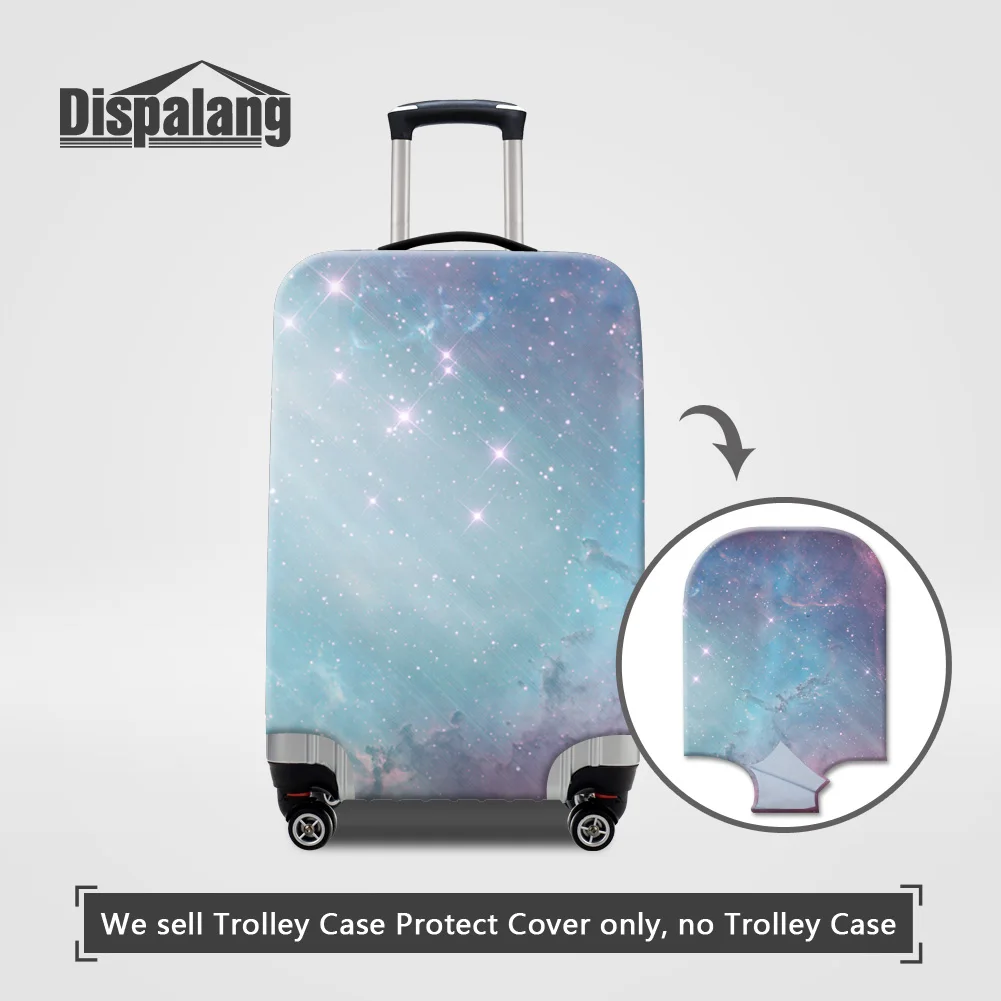 Чехол Dispalang Galaxy Suit, чехол на колесиках, Вселенная, Космический багаж, защитный чехол для 18-32 дюймов, защита от пыли, водонепроницаемые защитные чехлы - Цвет: Оранжевый