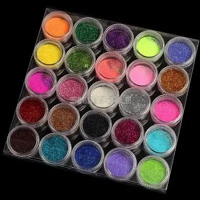 25 шт. разноцветные 3D Блестки для дизайна ногтей|glitter powder|powder dustglitter powder dust |