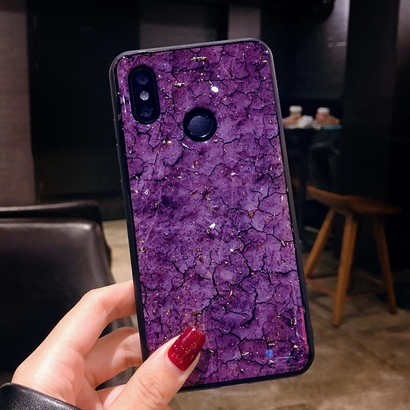 Gold Foil Bling mobile Phone Case for Xiaomi redmi Note 5 Pro 6A Plus S2 Y2 note5 note6 cover Xiomi Redmi 6 a2 lite |
