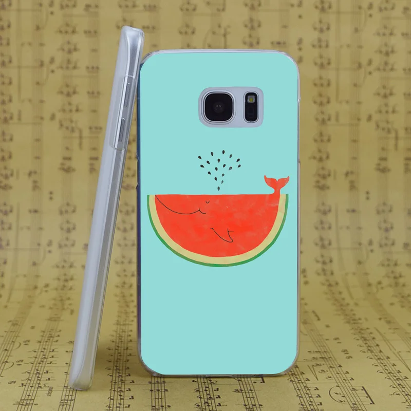 Dream Фокс b4306 арбуз КИТ плоские прозрачные Жесткий Чехол для Samsung Galaxy S 4 5 6 7 8 мини Edge