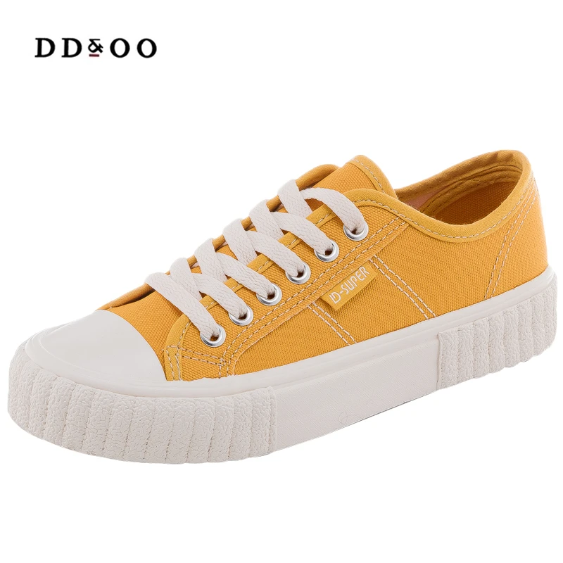 

Women Sneakers Canvas Shoes Spring Trend Casual Flats Sneakers Female New Fashion Comfort Solid Color Women Vulcanized Shoes