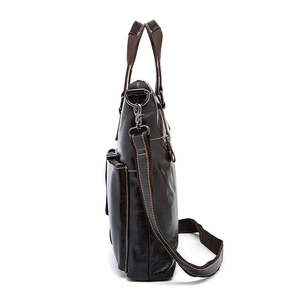 Первый слой из натуральной бычьей кожи деловой портфель в британском стиле для