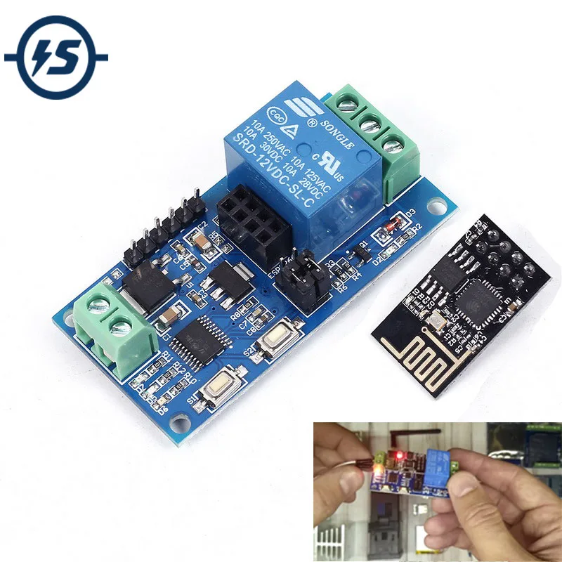 ESP8266 Wi Fi релейный модуль переключатель платы 1 бит DC 12 В IOF интеллектуальное