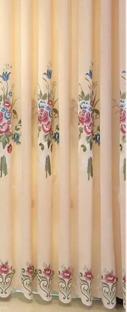 Yellow Curtain Желтый пион высокого качества вышитые затемненные шторы окно для гостиной спальни занавески для тюльпанов подзорные шторы - Цвет: Yellow Curtain