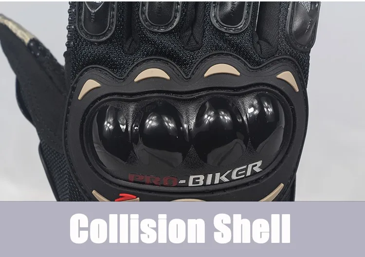 PRO-BIKER мотоциклетные перчатки с сенсорным экраном защитные перчатки с сенсорным экраном для езды на полный палец черные дышащие перчатки для езды на велосипеде