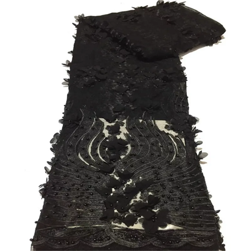 Последние Французский 3D кружевной ткани тюль сетчатая ткань 2018 Высокое качество