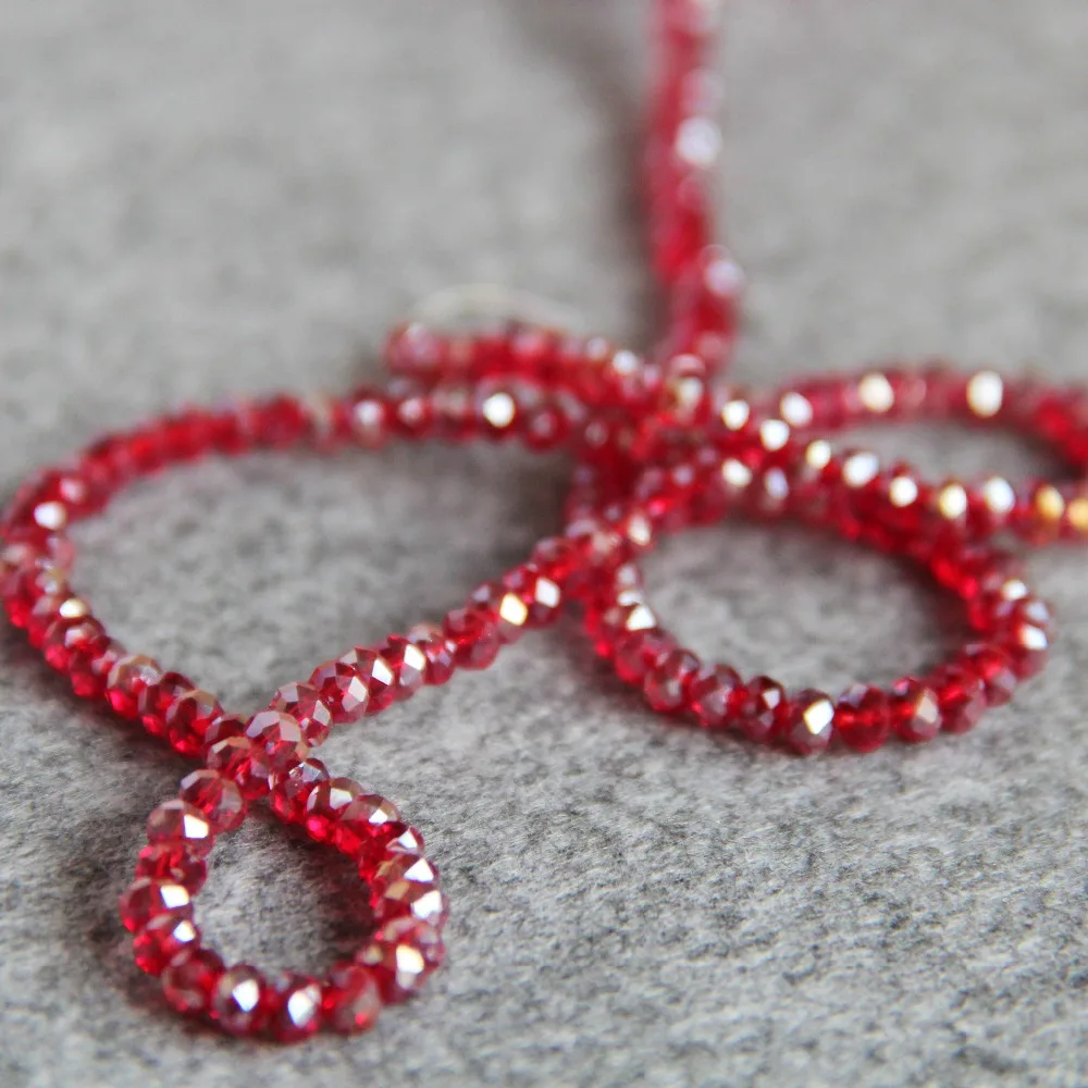 New For Necklace&ampBracelet 3*4mm Faceted Red AB+ Colorful Glass Crystal Beads Stone Loose 15inch DIY Fashion Jewelry Making | Украшения и