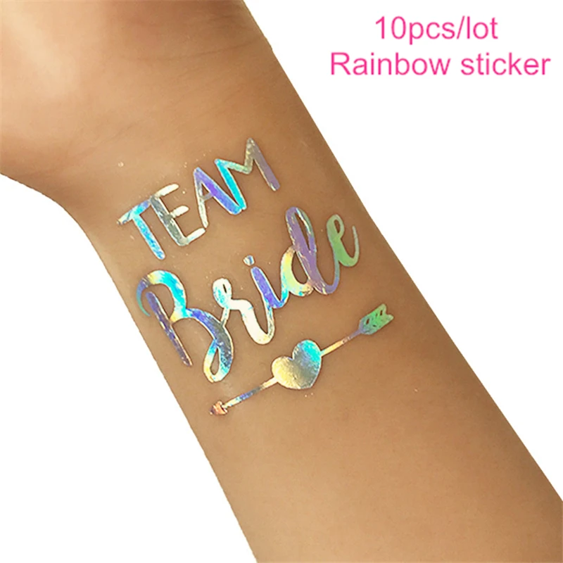 Sticker TEAM BRIDE Невеста команда татуировки Бейсбол Кепки девичник вечерние шапка с надписью "Bride To Be" сделай сам "вечерние украшения на День святого Валентина свадебные украшения поставки, W - Цвет: Sticker TEAM BRIDE
