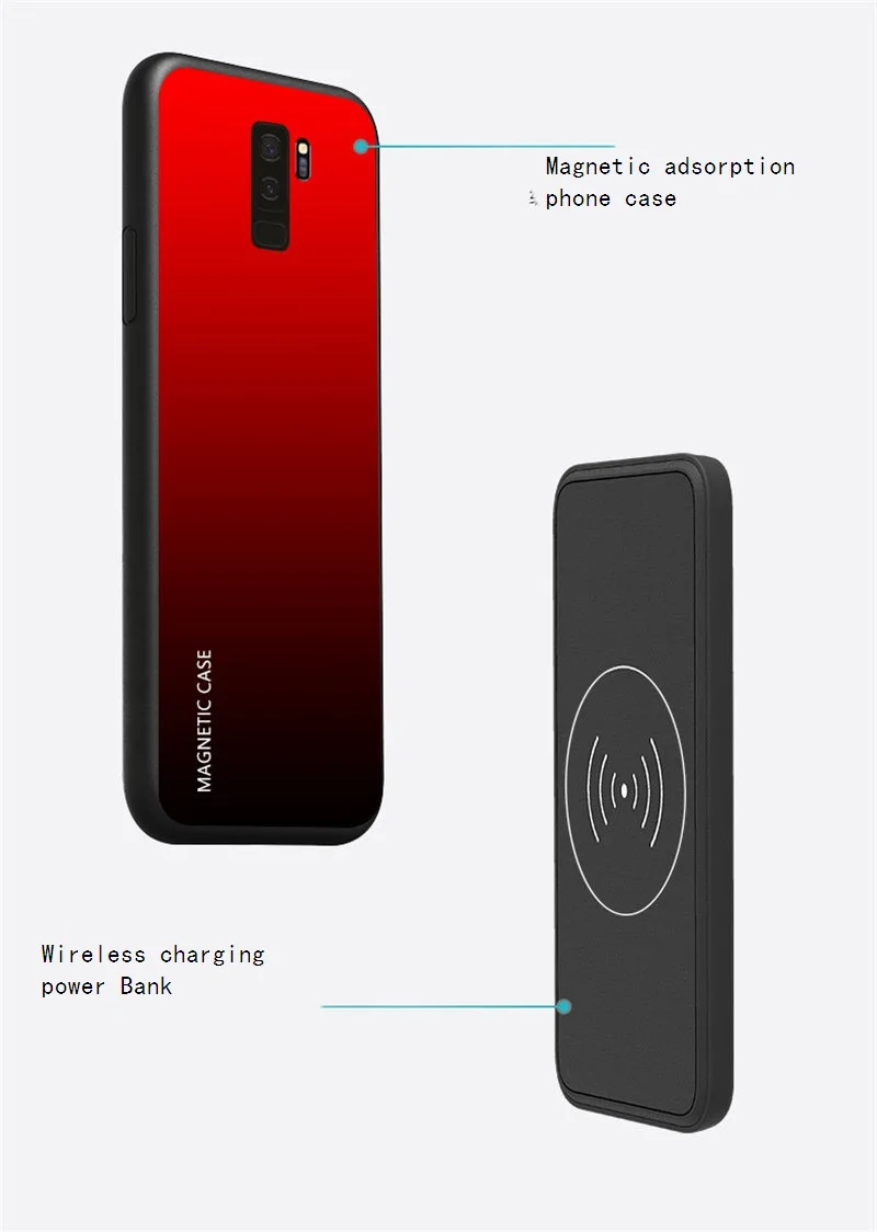 Чехол с зарядным устройством для Samsung Galaxy S10 Plus S10e тонкий градиентный чехол