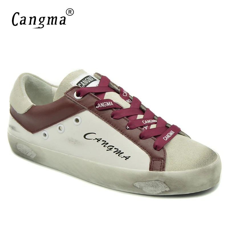 Cangmabrand Роскошные брендовые дизайнерские туфли белые винные натуральные кожаные