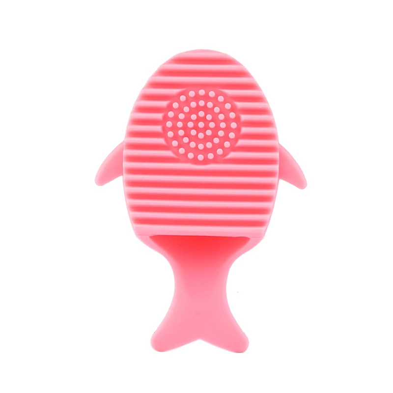 Pink Fish ZOREYA брендовые Профессиональные кисти для макияжа чистящие инструменты прекрасный в форме животного силиконовый коврик для очистки кистей для косметического средства для мытья - Handle Color: Pink Fish