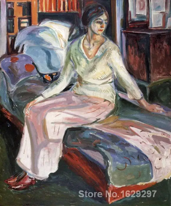 

Painting by Edvard Munch art Model on the Couch High Quality Hand painted