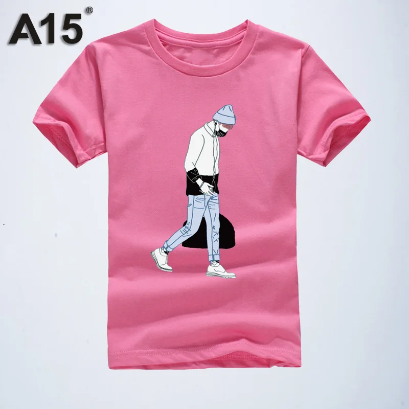 K4T6DarkPink A15 больших размеров для мальчиков, футболка для детей, Изделие из хлопка с короткими рукавами на лето на возраст 6, 8, 10, 12 лет, 14 лет, одежда для подростков, топы, футболка для маленьких девочек Футболка - Цвет: K4T6DarkPink