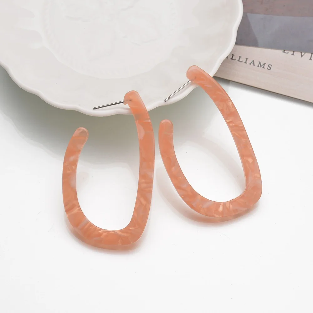 UAM Fashion Jewelry Stylish Accessories Hyperbole Cellulose Acetate Irregular Earring For Women Best Friend Unique Birthday Gift | Украшения