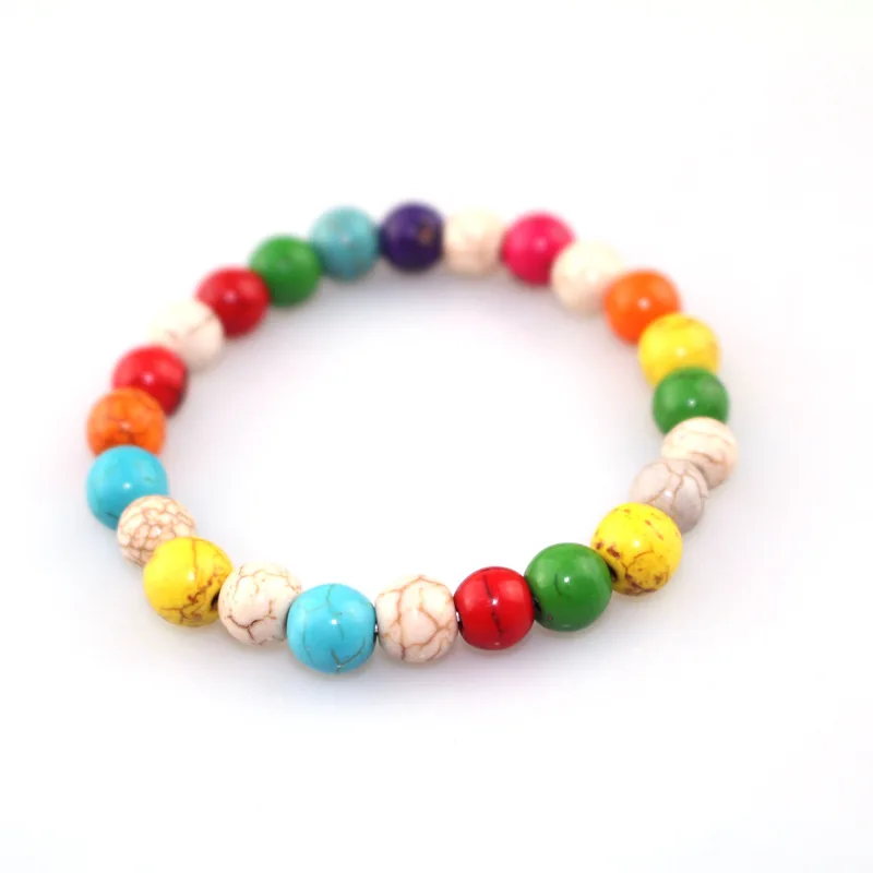 Модный мужской и женский браслет 2018 красочный 8 мм для пар женщин|Плетеные