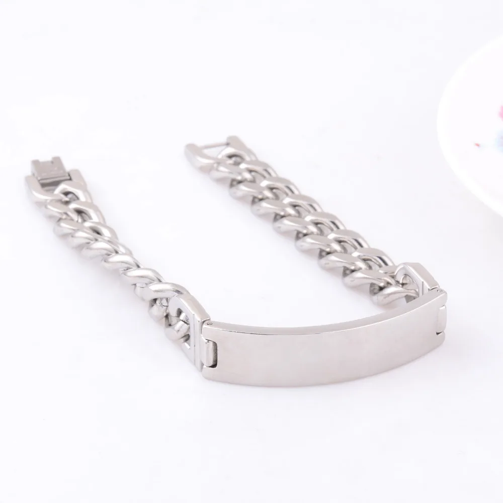 Модный браслет из нержавеющей стали шириной 12 мм ювелирные изделия для мужчин и