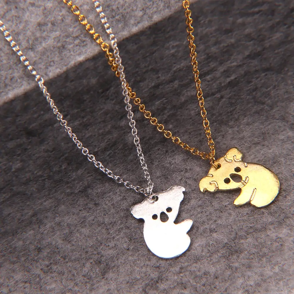 

1PC New Koala Necklace Australian Koala Bear Necklaces Pendants For Women Animal Charm Jewelry collier femme