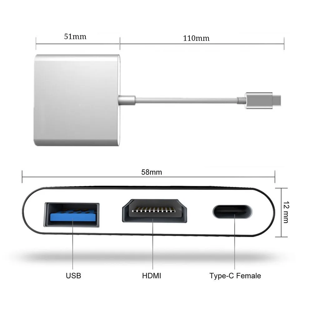 Адаптер типа C для переключателя запасная док станция ТВ HDMI кабель конвертера USB 3