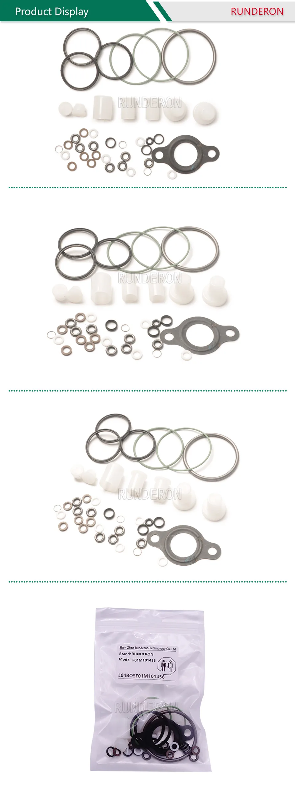 RUNDERON дизельный Common Rail CP1 топливный комплект для ремонта насосов F01M101456 полный набор прокладок Shim