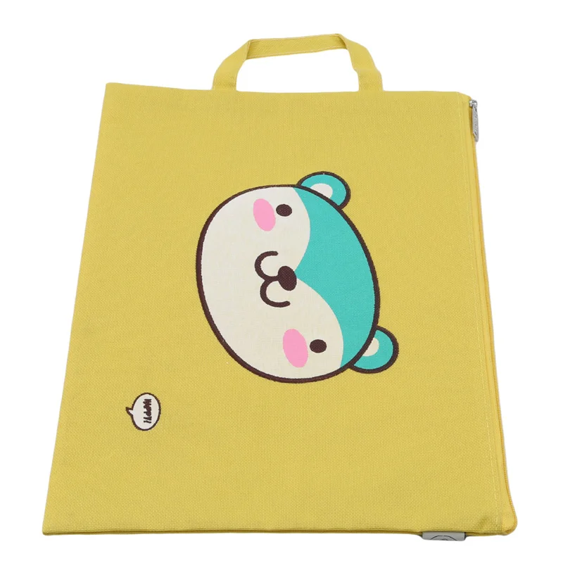 Симпатичная мультяшная сумка для файлов холщовая сумки-тоуты вместительные