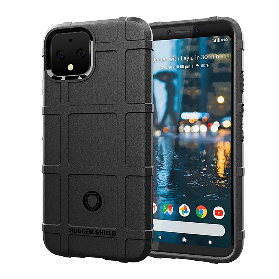 Черный Броня чехол для Google Pixel 4 XL Pixel 3 3A XL военная защита прочная защита силиконовый чехол для Google Pixel 3 Чехол - Цвет: Черный