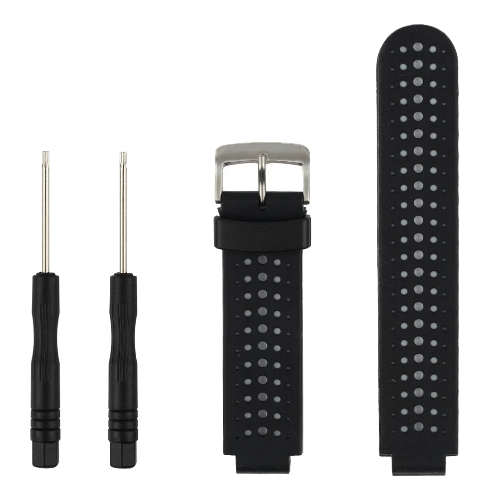 (230SS) силиконовый ремешок для Garmin Forerunner 230/235/235 Lite/220/620/630/735 Смарт часы с черным