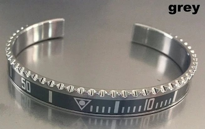 grey Циферблат стальной браслет "Спидометр"& Браслеты bracciale uomo нержавеющая сталь браслеты манжета браслет ободок Pulseiras Бижутерия - Окраска металла: grey