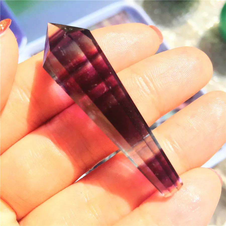 1 шт. разноцветный флюорит Кристальные украшения Натуральный Необработанный