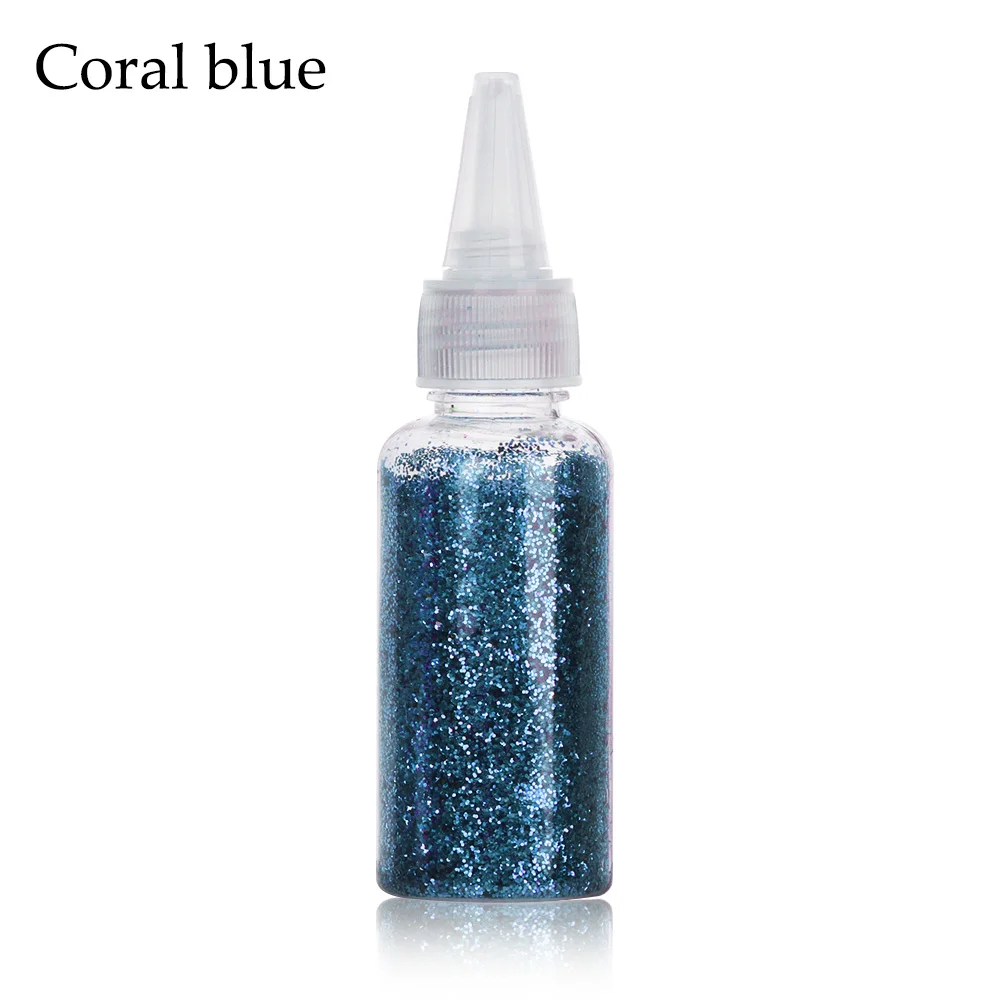 Coral blue 30 мл красивый градиентный пигмент с блестками Вода Масло песок живопись Блеск порошок блесток лазерный порошок двойного назначения пигмент DIY ремесло - Цвет: Coral blue