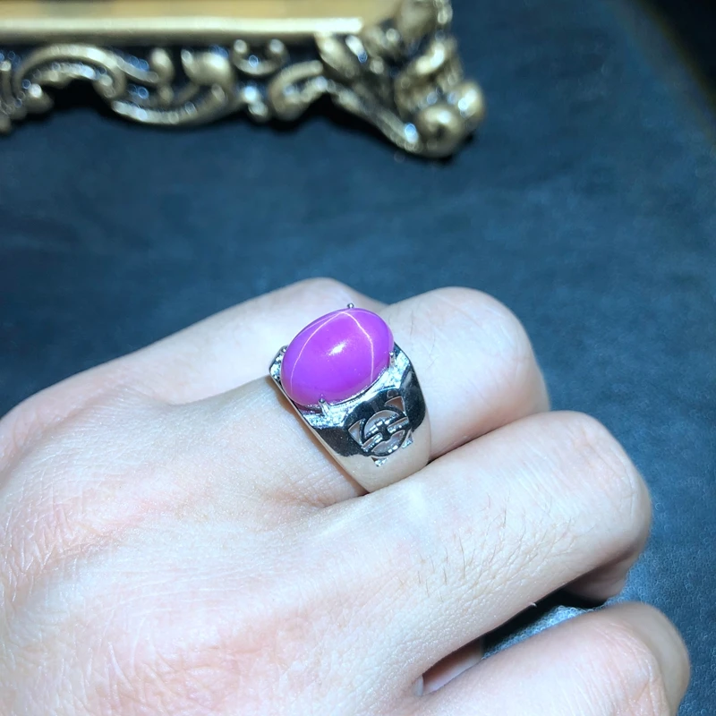 Кольцо сильной силы для мужчин Крутое кольцо с рубиновым Камнем в виде розовой